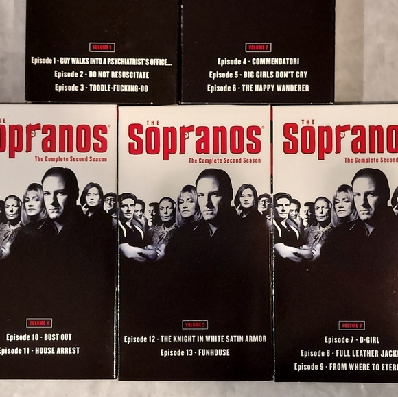 VINTAGE THE SOPRANOS 2000 COMPLETE SECOND SEASON VHS BOX SET 5 TAPES 13 EPISODES - Picture 5 of 7